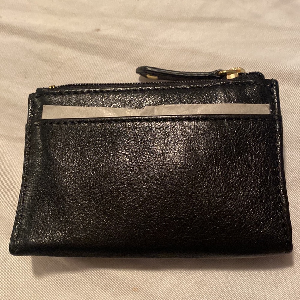 NWT Coach black leather mini credit card wallet - Picture 2 of 6